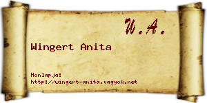 Wingert Anita névjegykártya